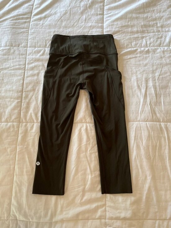 lululemon athletica Fast and Free Crop II 19" Nulux dark olive - Picture 6 of 11
